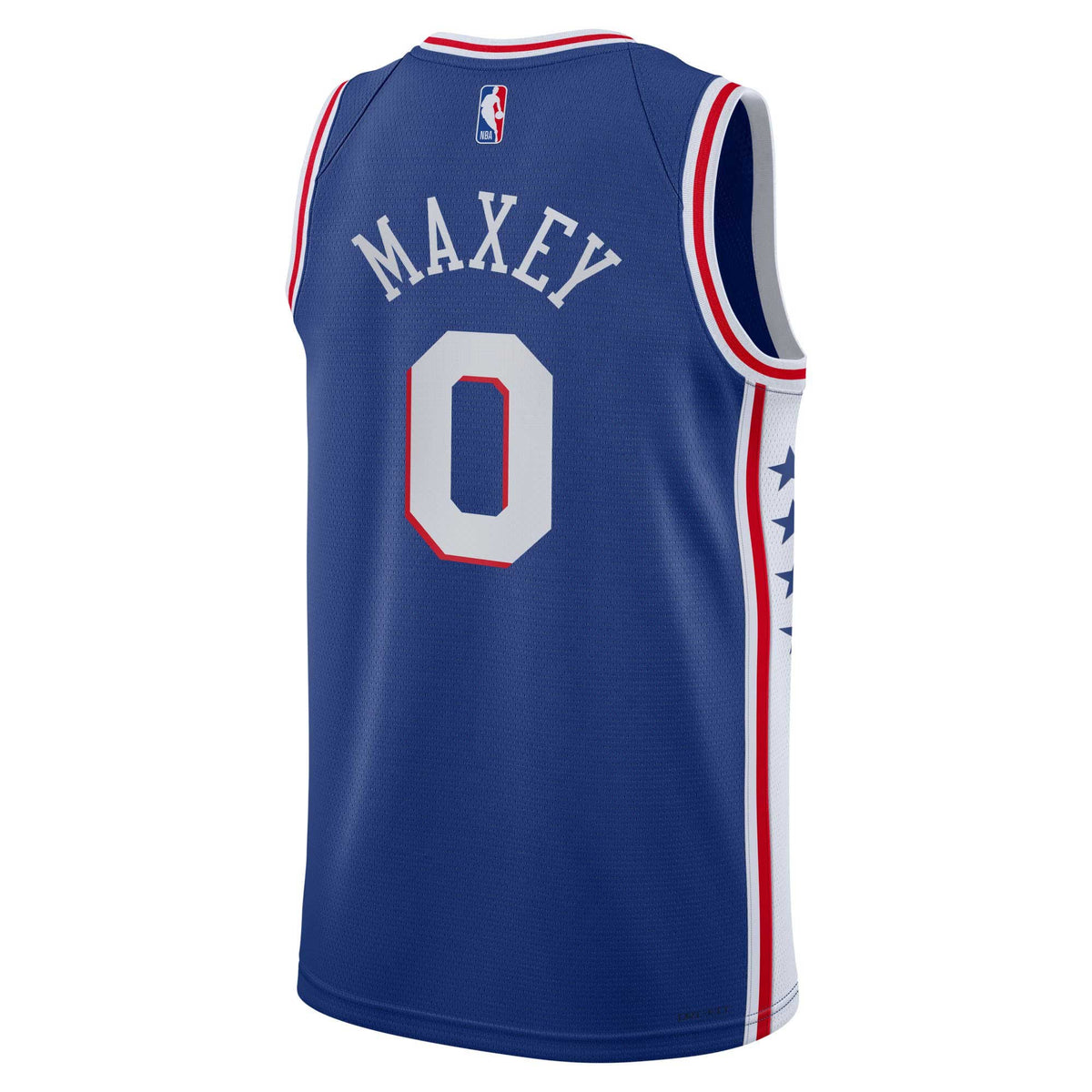 Youth Philadelphia 76ers Tyrese Maxey Nike Royal Swingman Jersey - Icon Edition product image 4, provided for visual