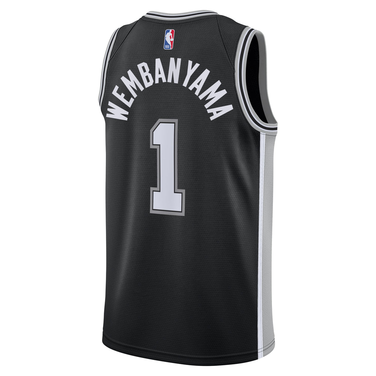 Youth San Antonio Spurs Victor Wembanyama Nike Black Swingman Jersey - Icon Edition product image 4, provided for visual