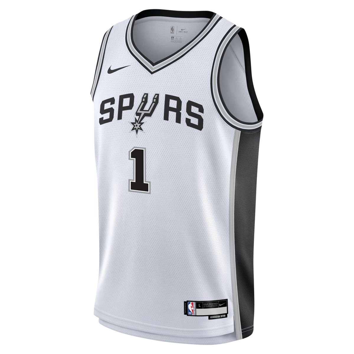 Youth San Antonio Spurs Victor Wembanyama Nike White Swingman Jersey - Association Edition product image 3, provided for