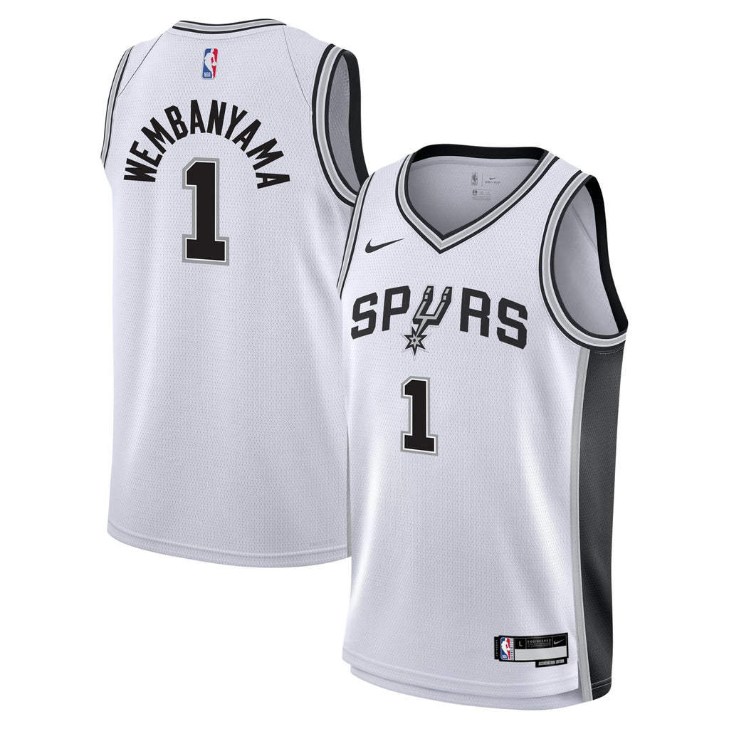 Youth San Antonio Spurs Victor Wembanyama Nike White Swingman Jersey - Association Edition product image 1, provided for