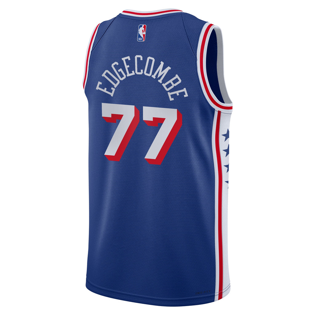 Youth Philadelphia 76ers VJ Edgecombe Nike Royal Swingman Jersey - Icon Edition product image 4, provided for visual