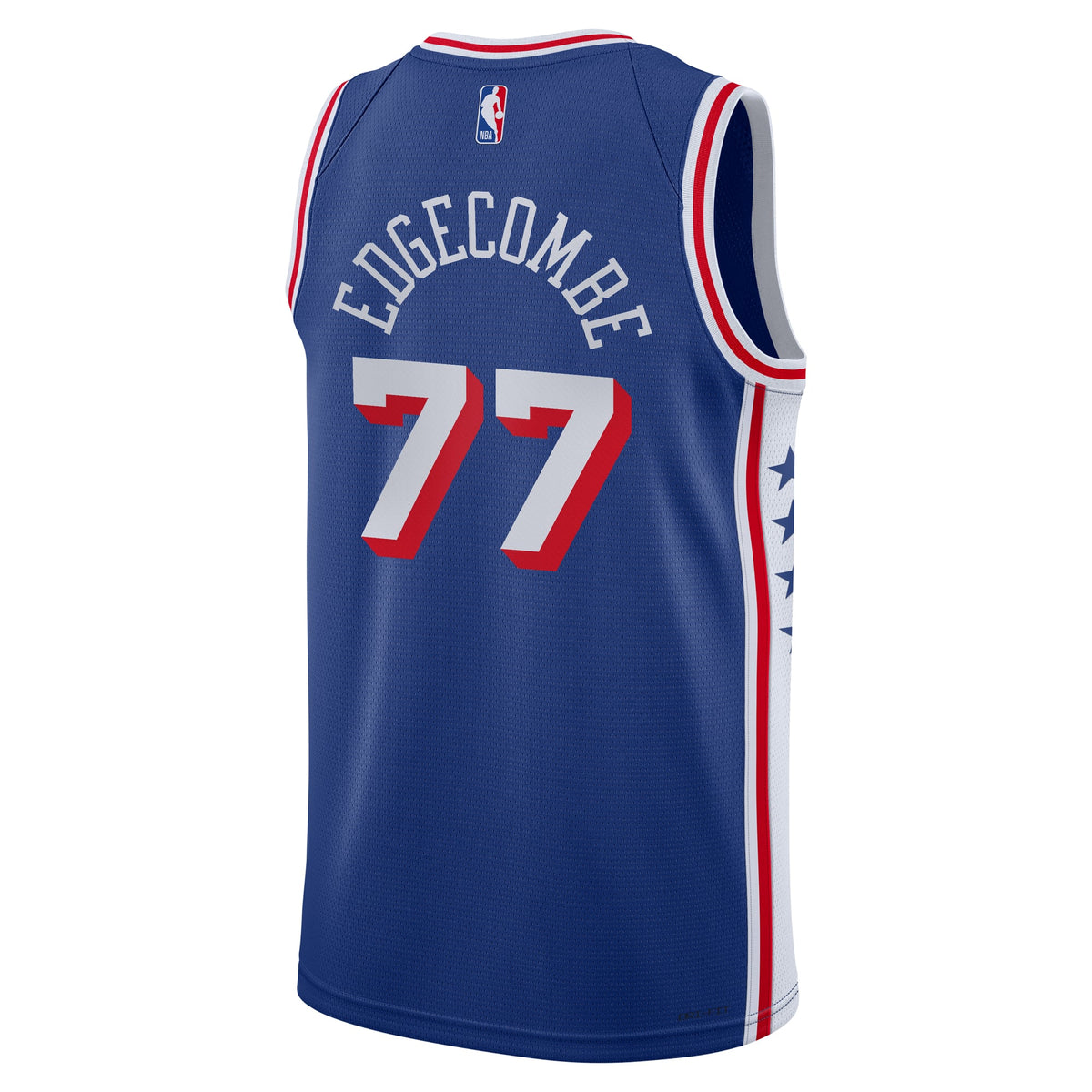 Youth Philadelphia 76ers VJ Edgecombe Nike Royal Swingman Jersey - Icon Edition product image 4, provided for visual