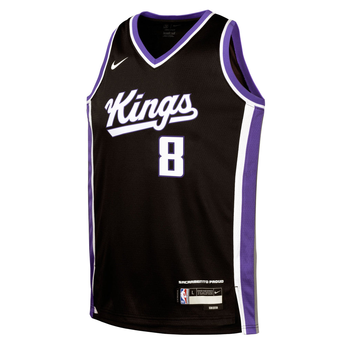 Youth Sacramento Kings Zach LaVine Nike Black Swingman Jersey - Icon Edition product image 3, provided for visual reference