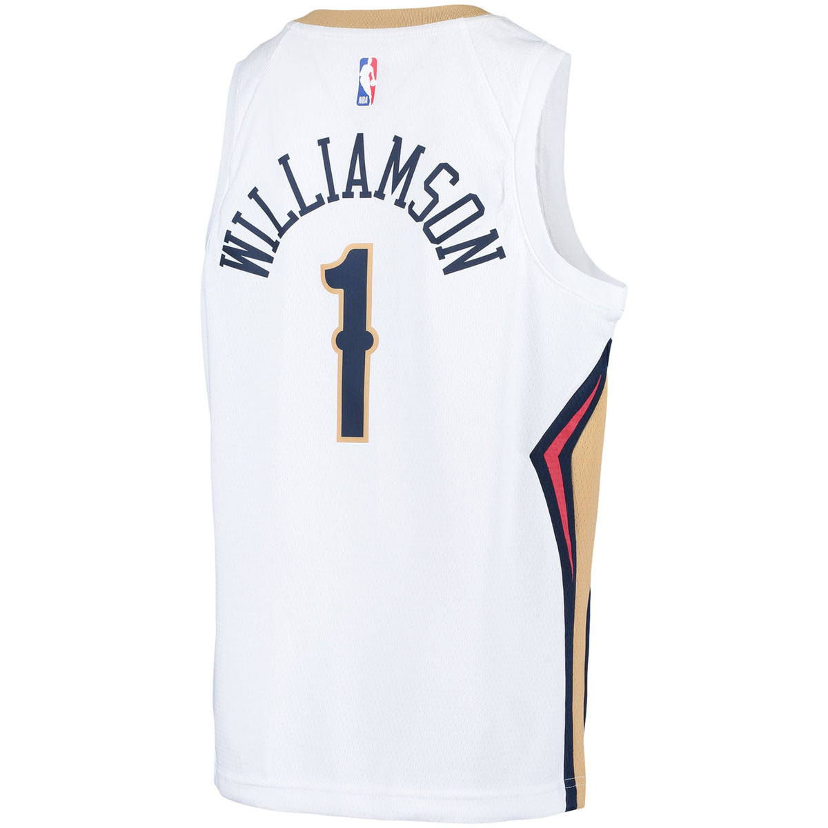 Youth New Orleans Pelicans Zion Williamson Nike White Swingman Player Jersey - Association Edition product image 4, provided
