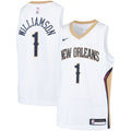 Youth New Orleans Pelicans Zion Williamson Nike White Swingman Player Jersey - Association Edition product image 1, provided